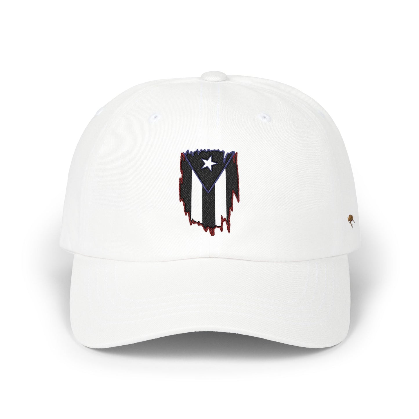 Dad Cap — Puerto Rico Flag Embroidered Distressed Logo