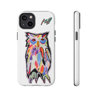 Colorful Owl Phone Case — Artistic Owl Illustration Tough Case