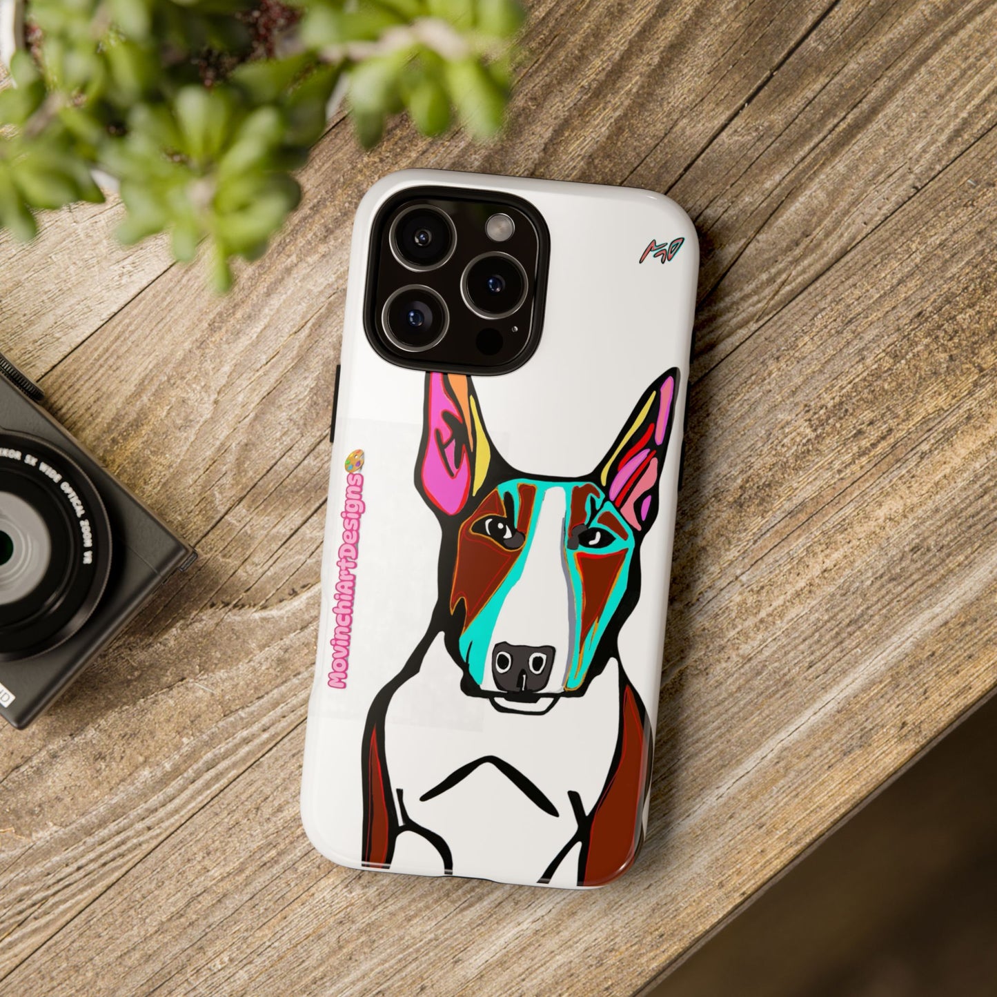 MR Bull Terrier Phone Case — Colorful Pop Art Tough Cases for Dog Lovers