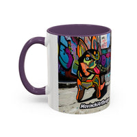 Colorful Pop Art Dog Accent Coffee Mug — Vibrant French Bulldog Design (11/15 oz)