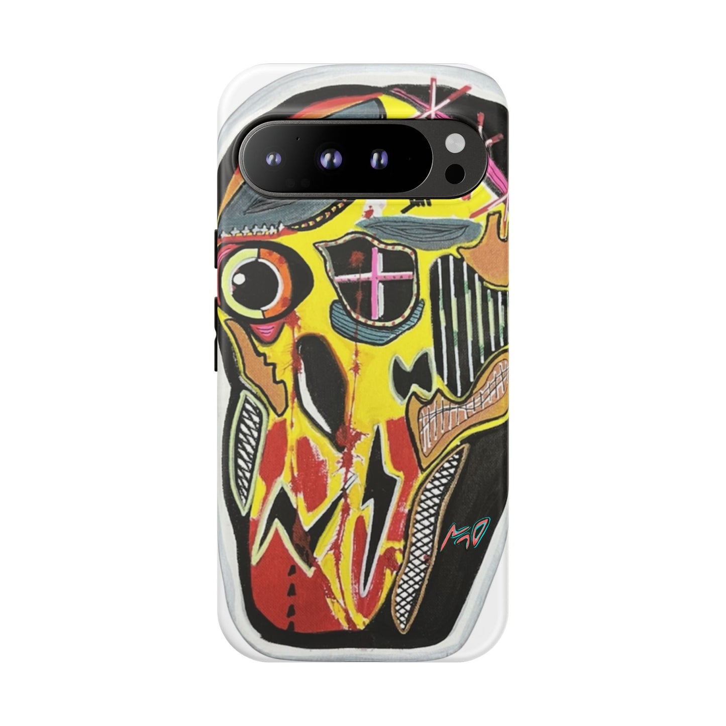 VINCENT.  Skull Riot Phone Case – Colorful Abstract Horror Art Protective Cover