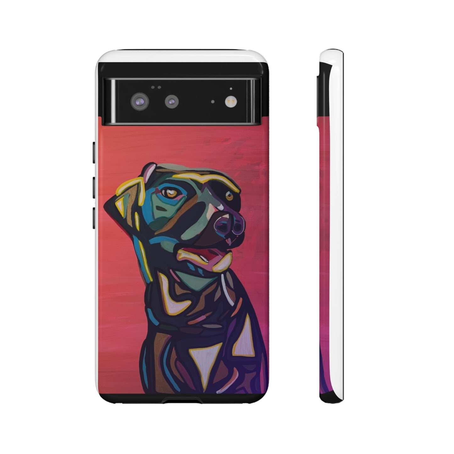 Colorful Pit LABRADOR Tough Phone Case — Vibrant Pop Art Dog Design