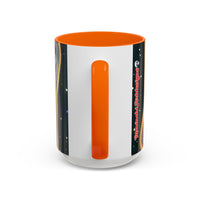VINCENT  Skull Pop Art Accent Coffee Mug — Colorful Neon Tribal Skull Design (11/15oz)