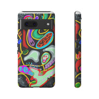 CRAZY4  Abstract Neon Skull Phone Case — Colorful Psychedelic Protective Cover