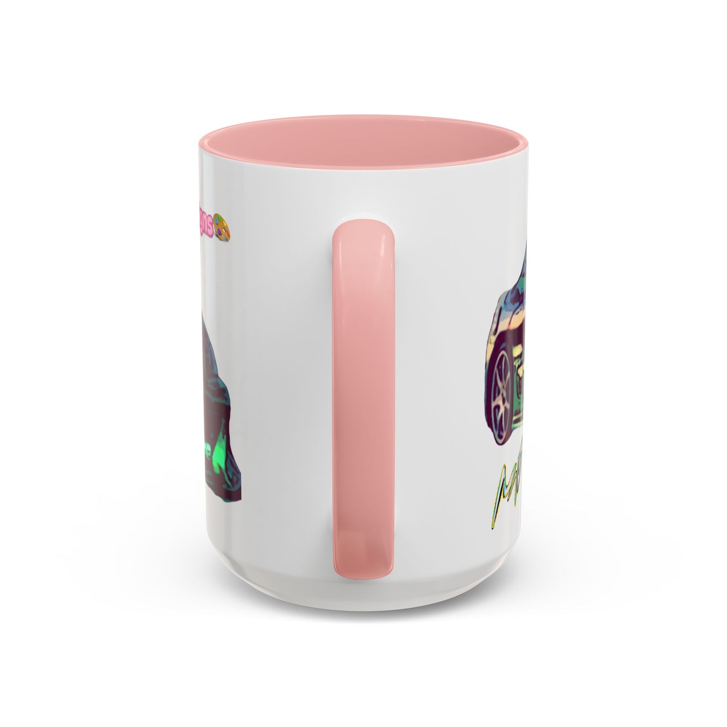Coffee Mug —ECLIPSE  Neon Sports Car Design with "MovinchiArtDesigns" Logo