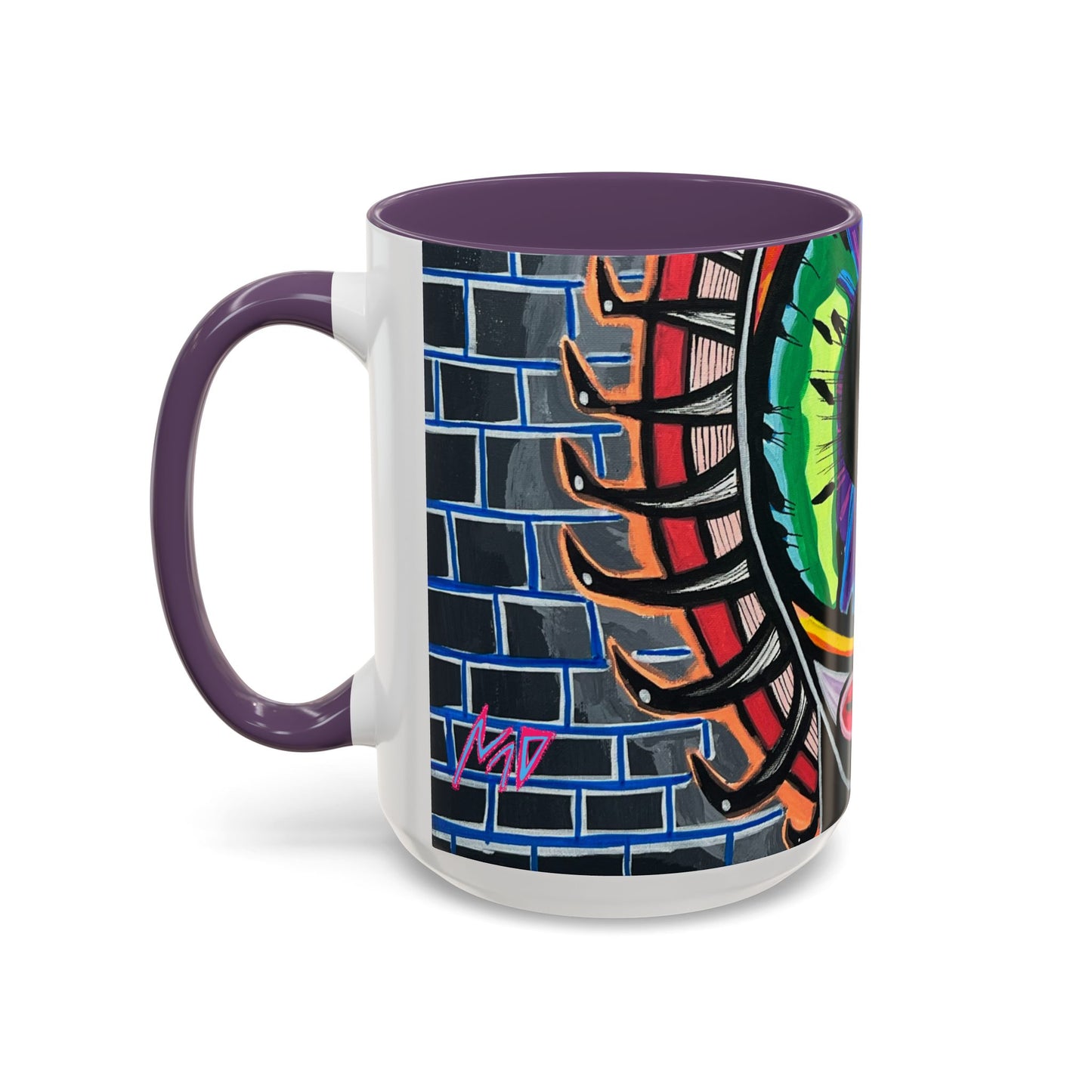 Abstract Street-Art Eye Coffee Mug — Colorful Graffiti Accent Mug (11/15 oz)