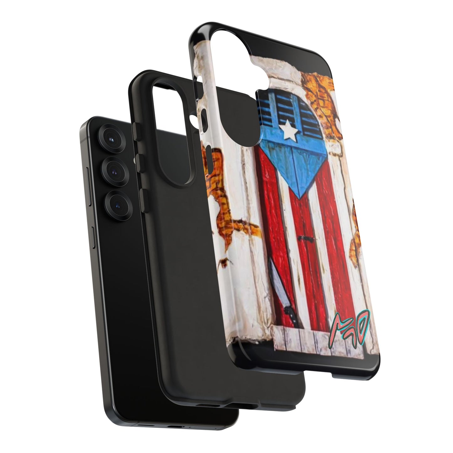 Puerto Rican Flag Phone Case - Rustic Coquí Door Design Tough Case