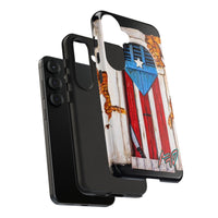 Puerto Rican Flag Phone Case - Rustic Coquí Door Design Tough Case