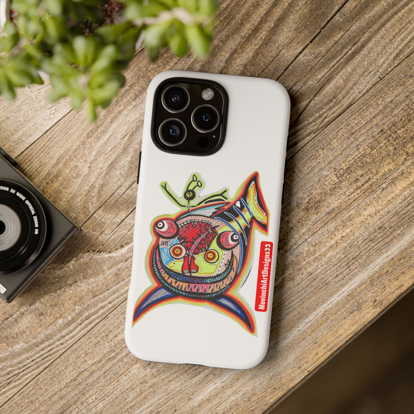 Phone Case — Colorful Abstract PARASITE  Fish Art Tough Cases