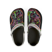 HEART ATTACK  Abstract Neon Clog Shoes – Colorful Psychedelic EVA Foam Clogs