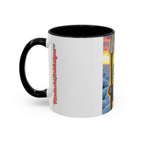 Surreal VINCENT Tribal Warrior Accent Coffee Mug — Colorful Skull Art 11/15oz