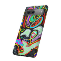CRAZY4  Abstract Neon Skull Phone Case — Colorful Psychedelic Protective Cover