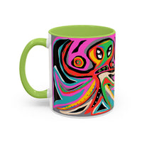 Abstract Neon octopussy Coffee Mug — Colorful Pop Art Accent Mug (11/15oz)