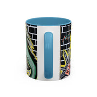 CHUPACABRAS.  Green Monster Art Coffee Mug — Spooky Neon Creature Accent Mug (11/15oz)