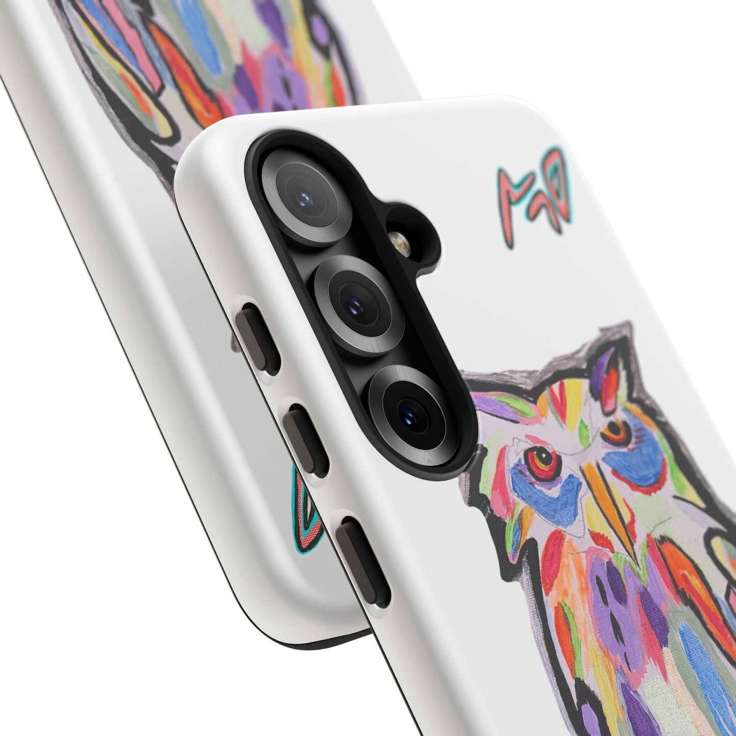 Colorful Owl Phone Case — Artistic Owl Illustration Tough Case
