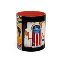 Puerto Rico Flag Coffee Mug — Rustic Street Art Accent Mug (11/15 oz)