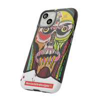 KUNTA.  Abstract Tribal Skull Phone Case — Colorful Street Art Protective Cover