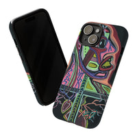 HEART ATTACK Abstract Neon Face Tough Phone Case – Vibrant Art Phone Cover