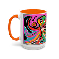 Abstract Neon octopussy Coffee Mug — Colorful Pop Art Accent Mug (11/15oz)