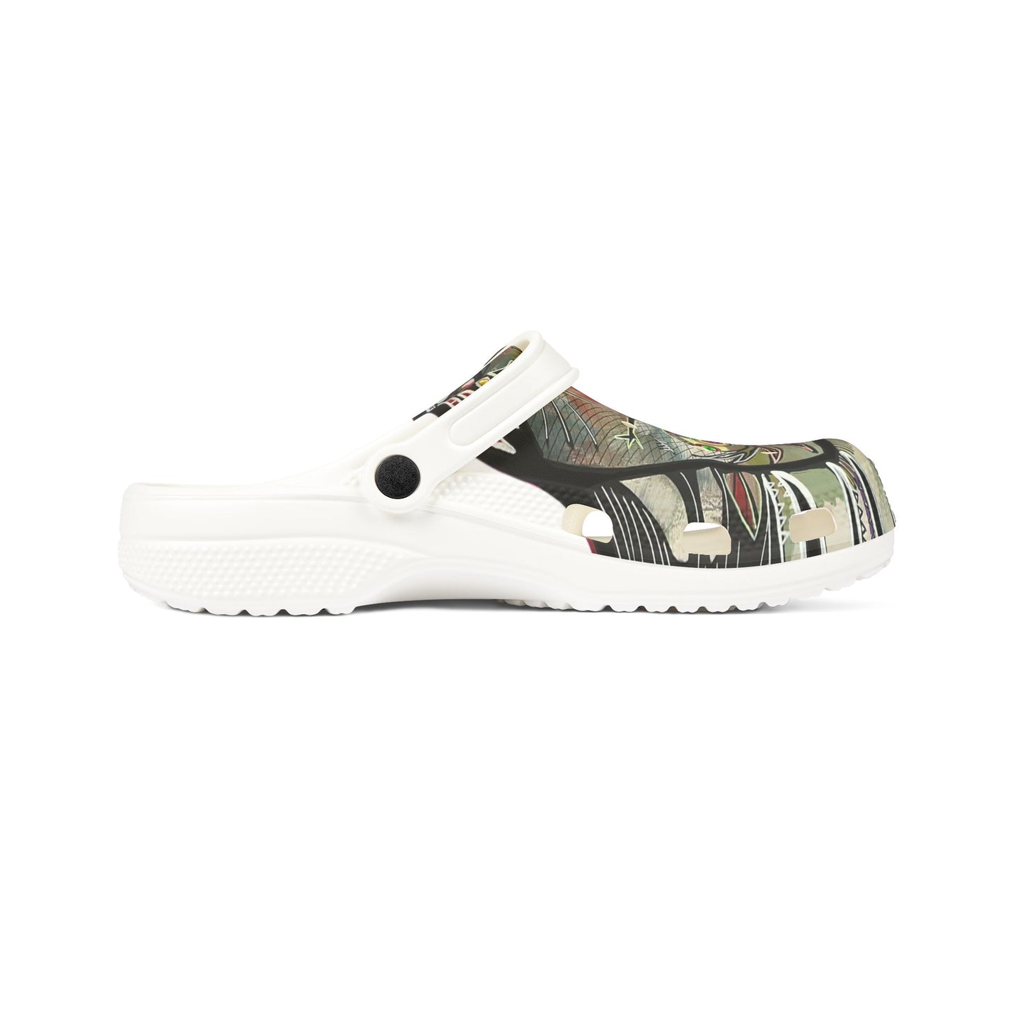 Artistic Tribal Mask EVA Foam Clogs - Printed Slip-On Garden Shoes