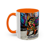 Colorful Pop Art Dog Accent Coffee Mug — Vibrant French Bulldog Design (11/15 oz)