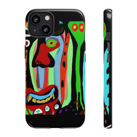 CRAZY.   Tribal Face Phone Case — Colorful Modern Art iPhone Cover
