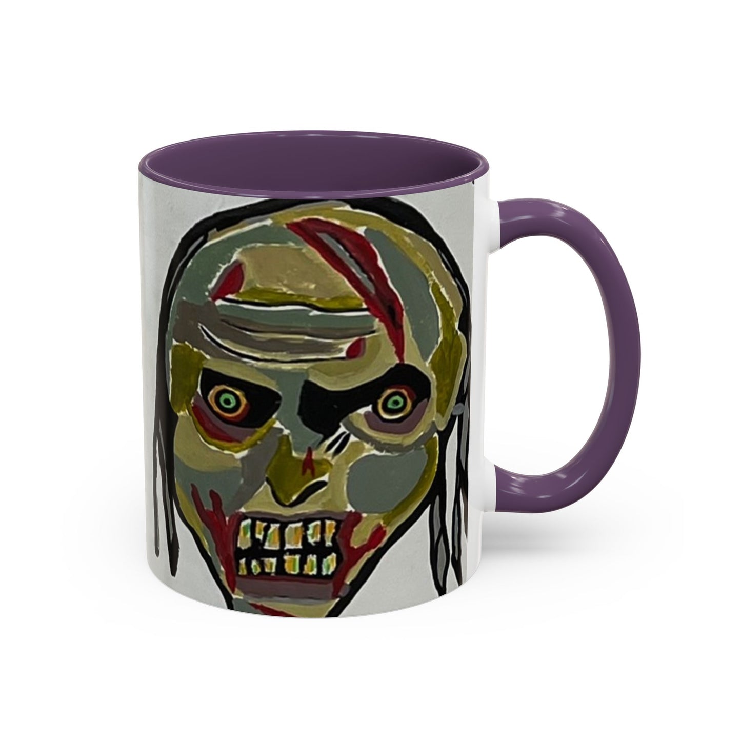 3 amigos2.0 Zombie Skull Coffee Mug — Spooky Horror Accent Mug (11/15 oz)