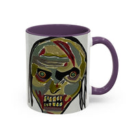 3 amigos2.0 Zombie Skull Coffee Mug — Spooky Horror Accent Mug (11/15 oz)