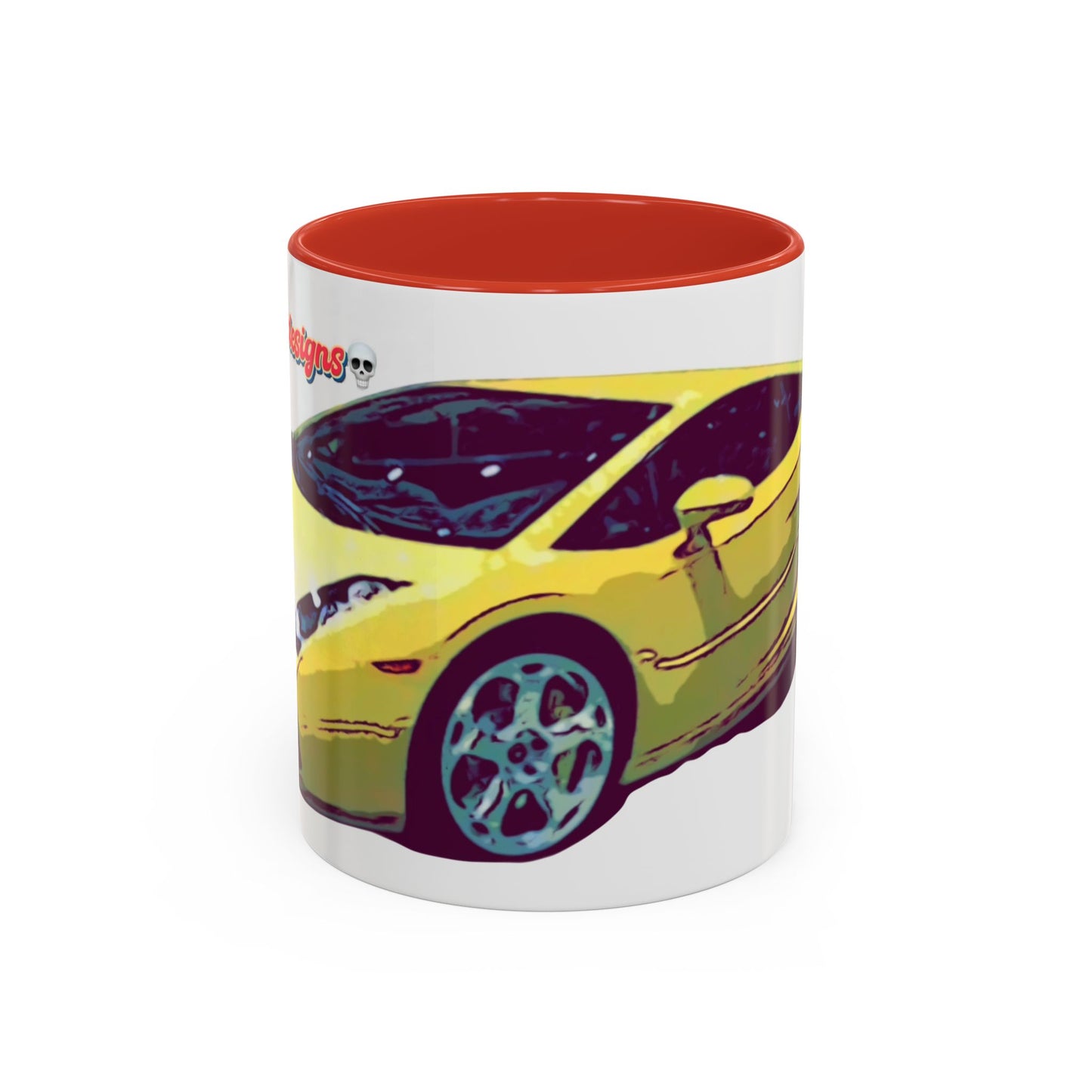 GALLARDO.  Sports Car Coffee Mug — Yellow Supercar Accent Mug (11/15oz)
