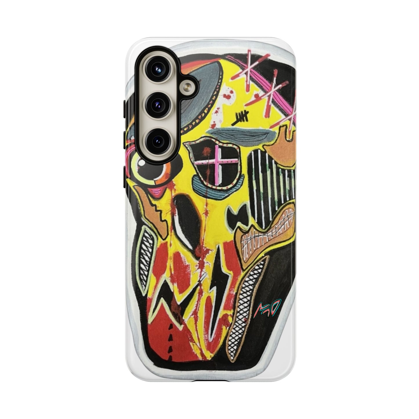 VINCENT.  Skull Riot Phone Case – Colorful Abstract Horror Art Protective Cover