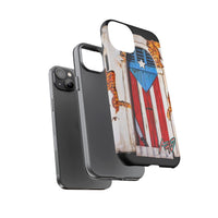 Puerto Rican Flag Phone Case - Rustic Coquí Door Design Tough Case