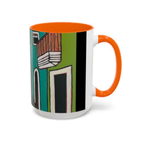 SAN SEBASTIAN2.0 Colorful Canal Houses Accent Coffee Mug — Bright European Street Art Ceramic Mug (11/15oz)