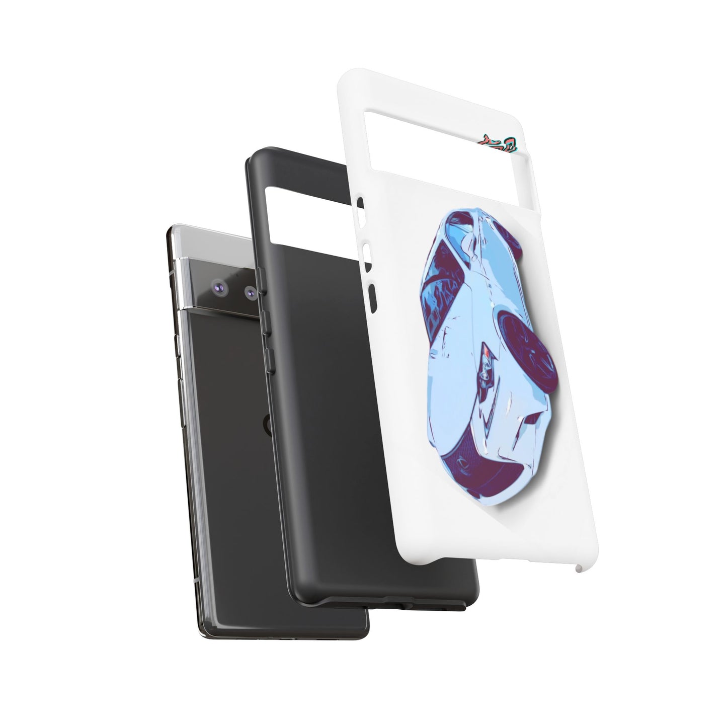 Melvin White Sports Car Phone Case - Retro Pop Art Supercar Protective Tough Case