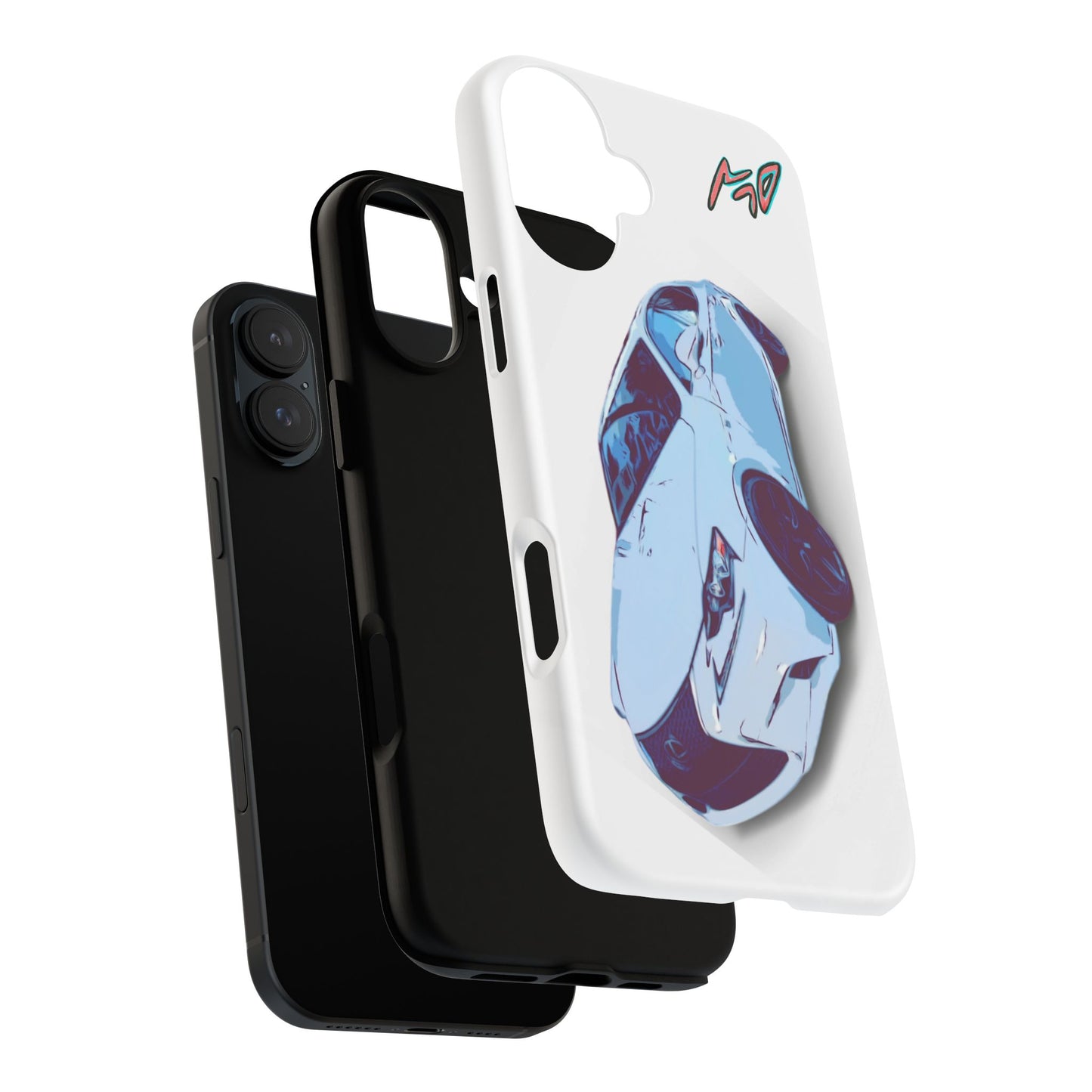 Melvin White Sports Car Phone Case - Retro Pop Art Supercar Protective Tough Case