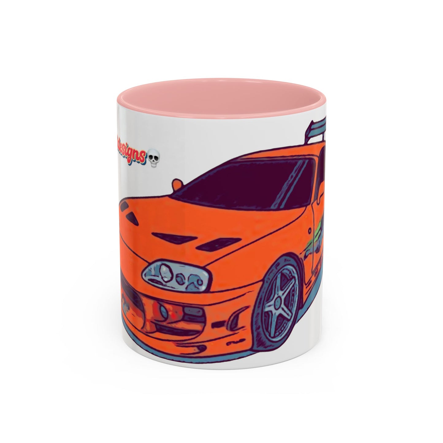 Racing Supra Accent Coffee Mug (11/15oz) — Orange Drift Car Design