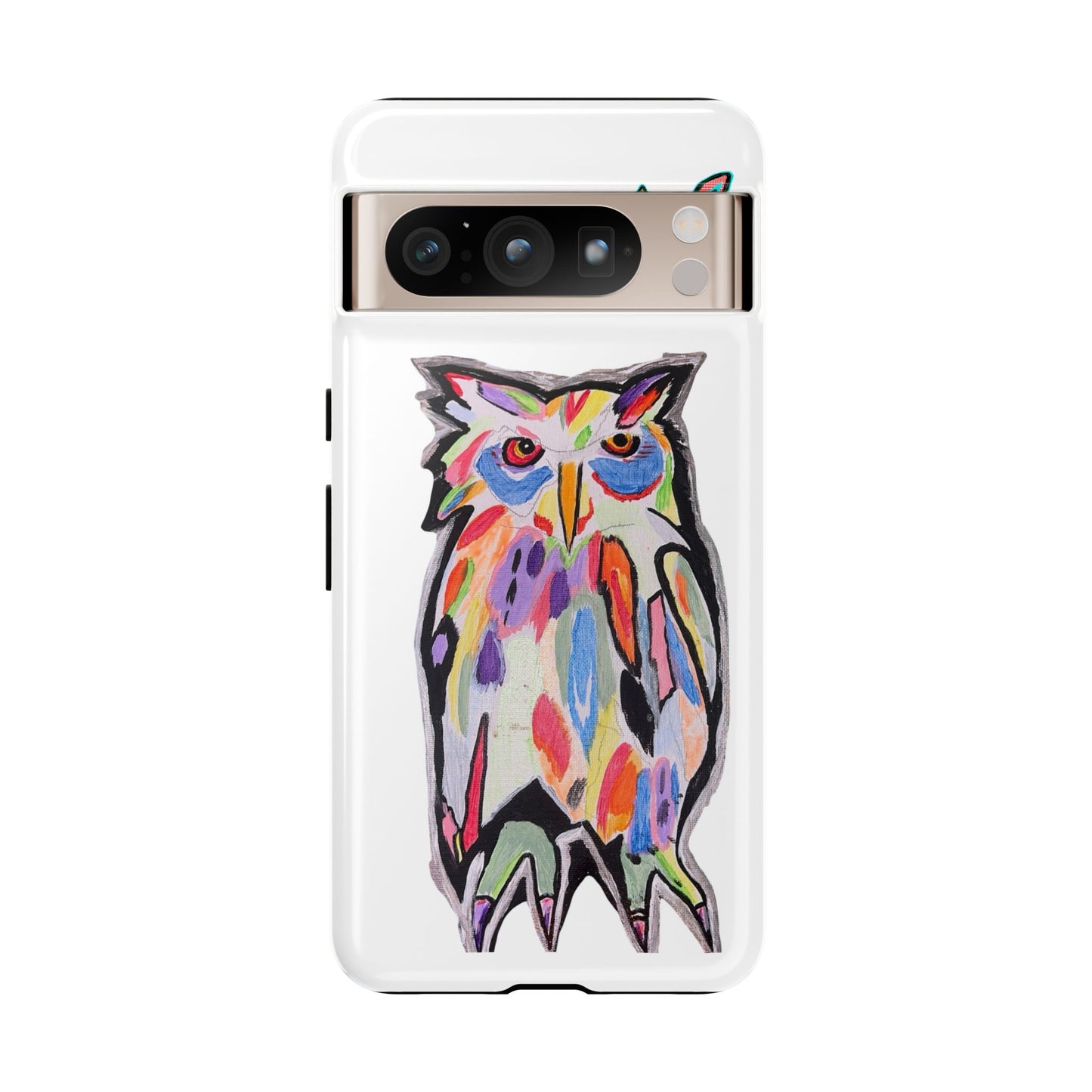 Colorful Owl Phone Case — Artistic Owl Illustration Tough Case
