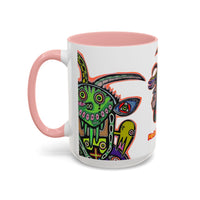 Colorful RYDER.   Abstract Jester Accent Coffee Mug — MovinchiArtDesigns