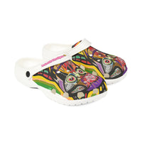 Colorful  VINCENT Skull Art Foam Clogs — EVA Slip-On Garden Shoes