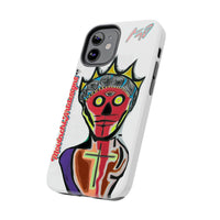 Artistic Crown KING GRAY  Skull Tough Phone Case — Colorful Abstract Guardian Design