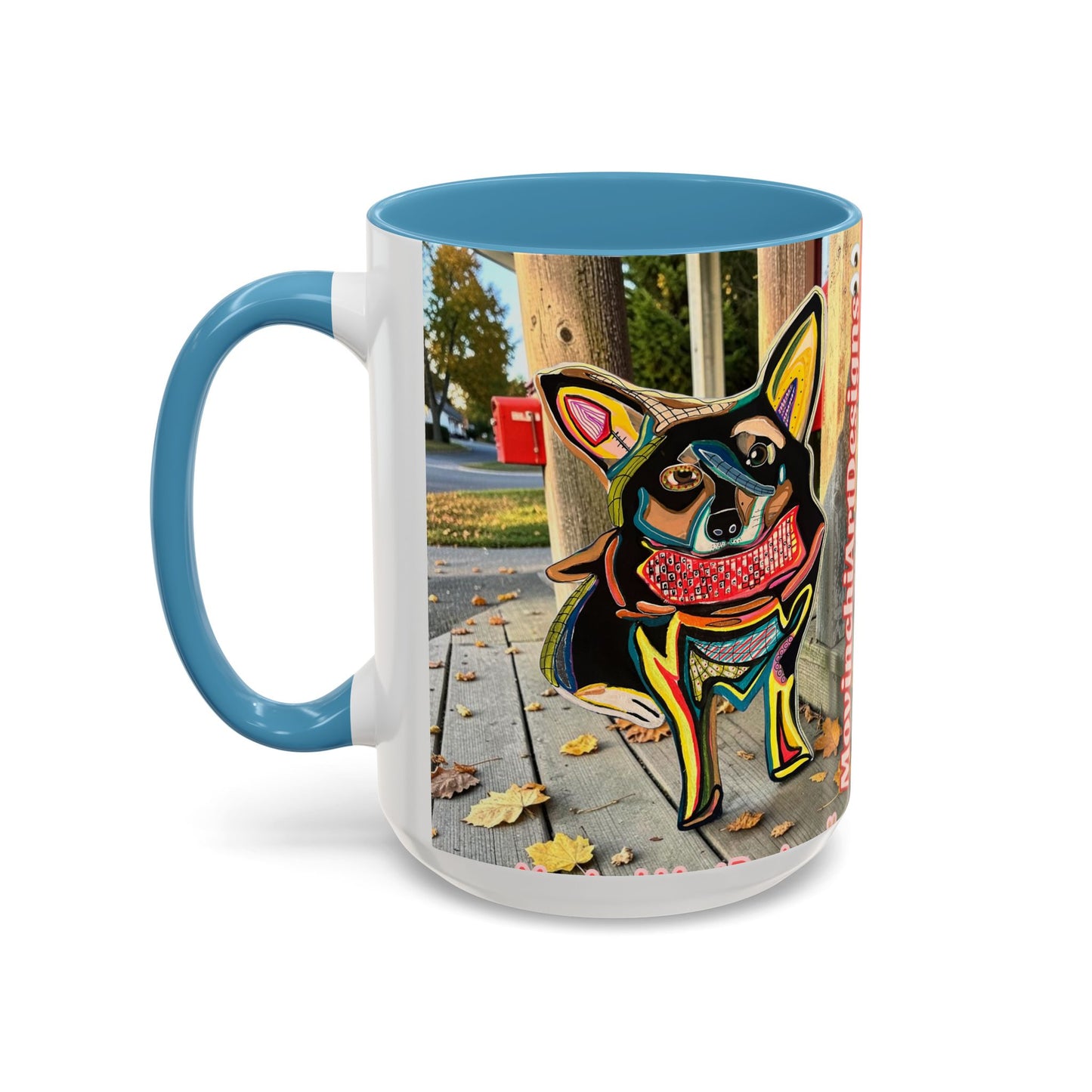 Colorful Corgi Accent Coffee Mug – Vibrant Pop-Art Dog Design (11/15oz)