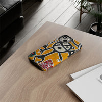 Abstract TAINO  Tribal Art Phone Case – Bold Orange Graphic Protective Cover