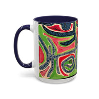 AFTER LIFE2.0  Abstract Neon Doodle Coffee Mug — Colorful Surreal Art Accent Mug (11/15oz)