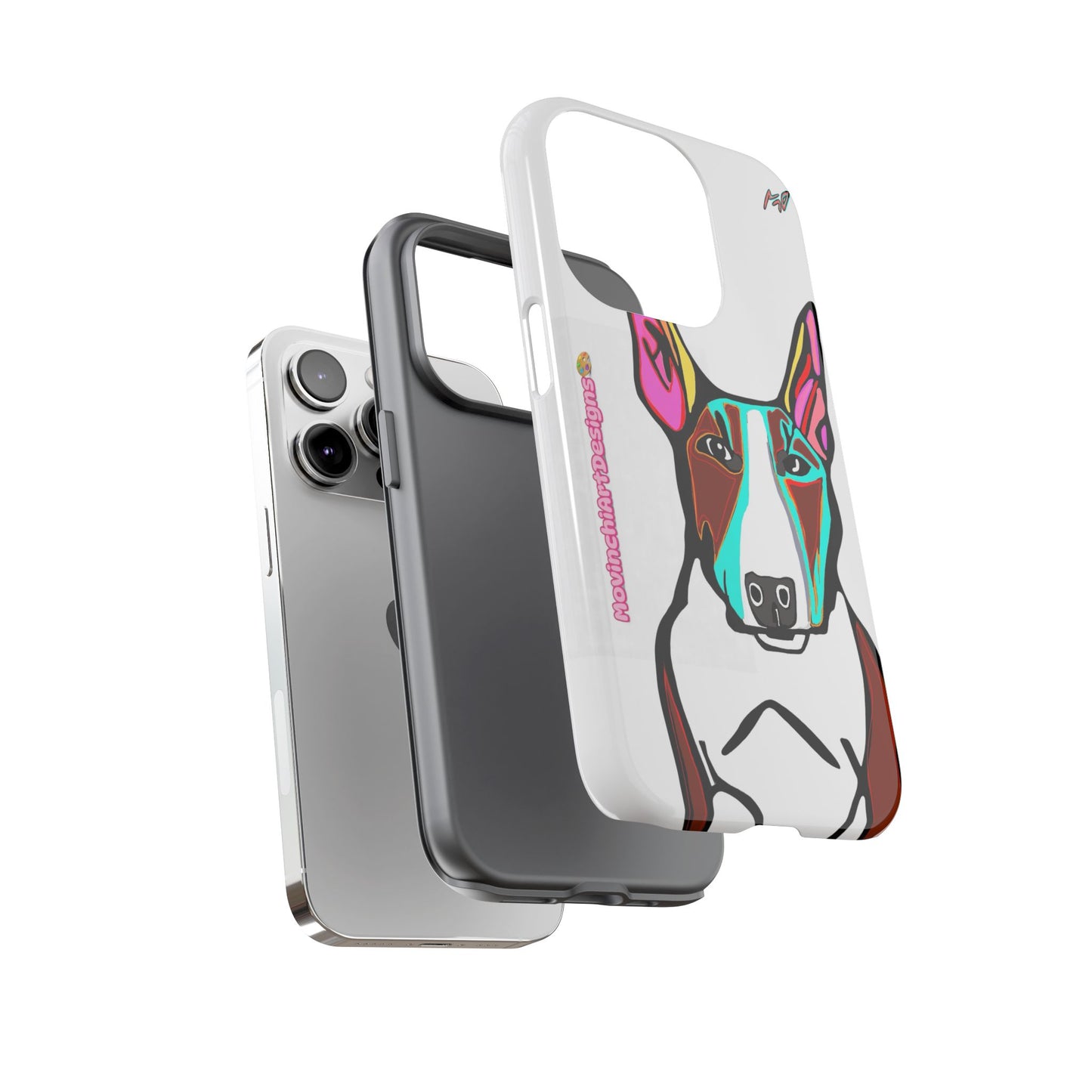 MR Bull Terrier Phone Case — Colorful Pop Art Tough Cases for Dog Lovers