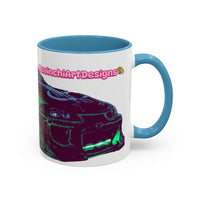 Coffee Mug —ECLIPSE  Neon Sports Car Design with "MovinchiArtDesigns" Logo