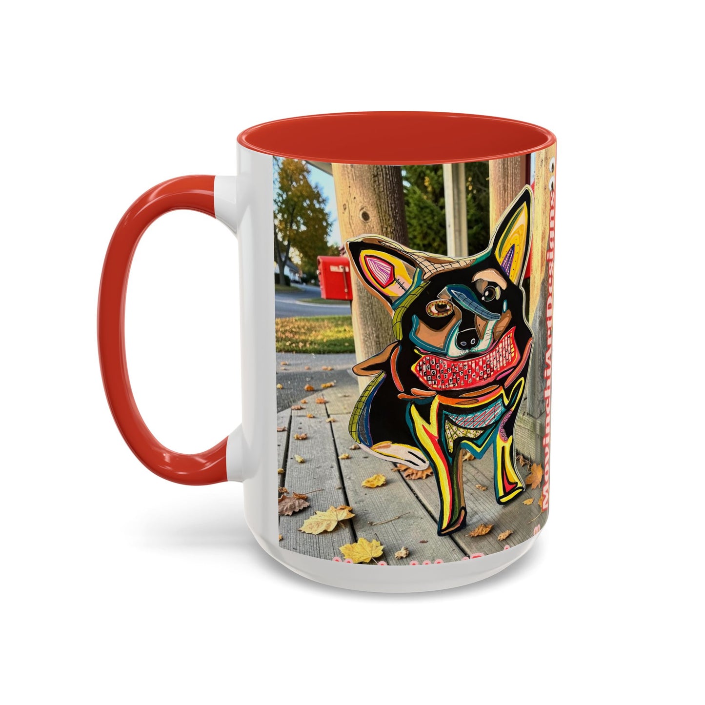 Colorful Corgi Accent Coffee Mug – Vibrant Pop-Art Dog Design (11/15oz)