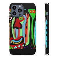 CRAZY.   Tribal Face Phone Case — Colorful Modern Art iPhone Cover