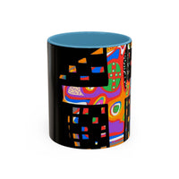 Coffee Mug — Colorful Abstract Cross Accent Ceramic Mug (11/15 oz)