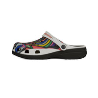 Colorful Abstract CRAZY   Foam Clogs — Vibrant All-Over-Print Slip-On Shoes