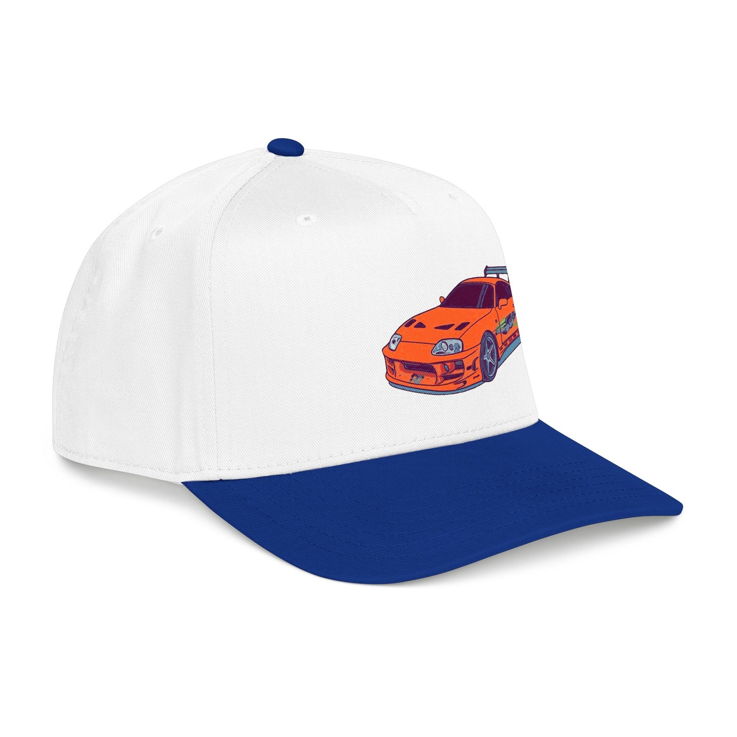 2JZ.  Retro Orange Sports Car Baseball Cap — Vintage JDM Supra Snapback