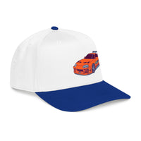 2JZ.  Retro Orange Sports Car Baseball Cap — Vintage JDM Supra Snapback